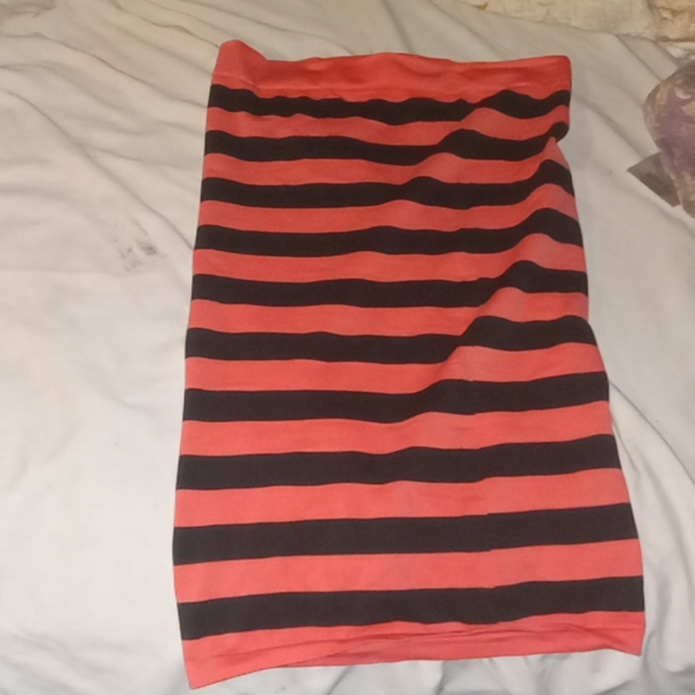 Dress size s/m pink and black strip